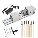 Настільний побутовий верстат по дереву верстат токарний міні-верстати деревообробні, фото 10