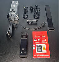 Кишенькова екшен-камера з стабілізатором 1080/2К/4К + кейс водонепроникний та 64Gb CUGUU