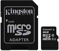Карта памяти micro SDHC 8GB Kingston (class 10) (UHS-1) (c адаптером) mid
