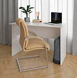 Письмовий стіл для занять із ламінованого ДСП, прямий одномісний комп'ютерний стіл для підлітка, фото 5