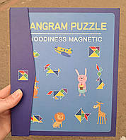 Магнитный танграм, головоломка планшет, 7 шт. геометрические фигуры, игра от 3 лет
