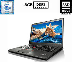 Ноутбук Lenovo ThinkPad T450s/14"TN(1600x900)/Intel Core i5-5300U 2.30GHz/8GB DDR3/SSD 180GB/Intel HD Graphics 5500/Camera