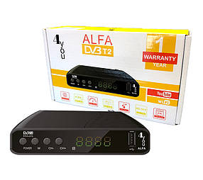 Цифровий ТВ тюнер DVB-T2 4you ALFA GX6705 для телевізора, покращене охолодження, 2usb