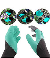 Гумові рукавички з кігтями для саду та городу Garden Genie Gloves