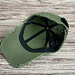 Бейсболка унісекс у коричневому кольорі з потертостями, фото 3