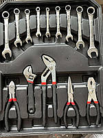 Набор инструментов 183 предмета в чемодане инструменты и ключи большой алюминевый кейс