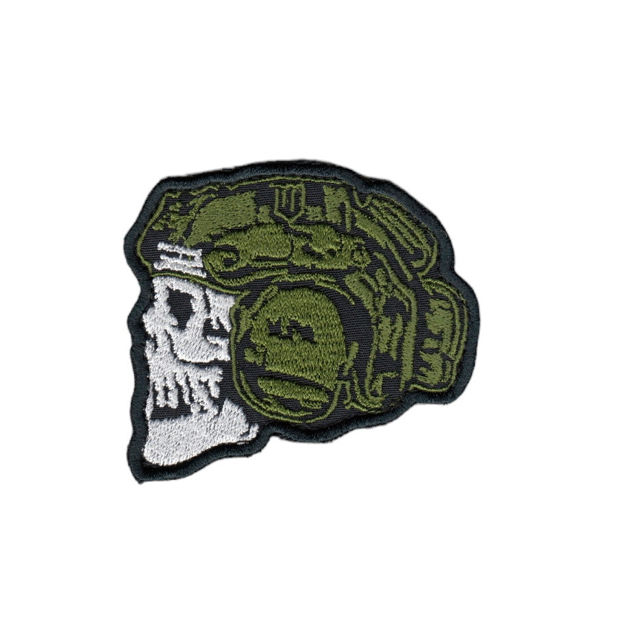 Шеврон військовий / армійський, Череп , чорний, ЗСУ, 7см*8см, фото 1