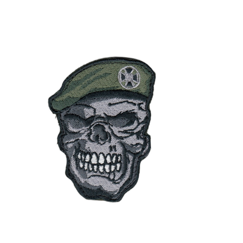 Шеврон військовий / армійський, Череп ДПС, ЗСУ, 8 см*6 см, фото 1