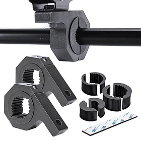 Крепление-кронштейн на кенгуру для установки диодных фар. В комплект входят три резинки разного диаметра.