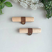 Ручки для кошика wood&leather КОЛІР НА ВИБІР