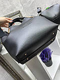 АКЦІЯ. Чорний —  комплект сумка з клатчем - елегантний, стильний та зручний (2512), фото 6