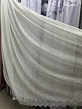 Гардина жаккард 25752 на відріз Молочний