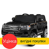 Уценка! Электромобиль джип Toyota Land Cruiser (аккум 12V7AH, 2 мотор 35W, USB, MP3) JJ2022В Черный