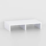 Настільна підставка для монітора з ламінованого ДСП, підставка для монітора ПК на 2 відділення, фото 5