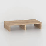 Настільна підставка для монітора з ламінованого ДСП, підставка для монітора ПК на 2 відділення, фото 4