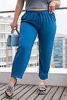 Женские летние штаны брюки ровного кроя легкие на резинке размер: 48-50, 52-54, 56-58
