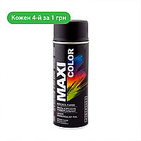 Эмаль аэрозольная универсальная декоративная Maxi Color RAL 9005M Черный матовый 400 мл