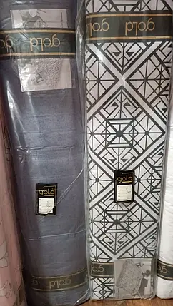Бавовняні тканини компаньйони 220см для постільної білизни Бязь Gold Lux геометричний принт "платинум" (A+B рулони 50м+50м), фото 3
