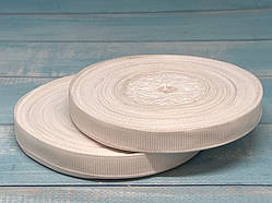 Репсова стрічка 0,9 см-ОПТ, колір-білий, 23 метра, Білий