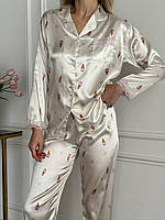 Модна красива піжама. Костюм домашній комфортний. Спальний комплект штани і сорочка., фото 8