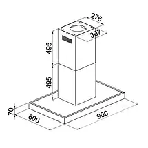 Кухонная витяжка острівна Klarstein Madonna 90 см, 500 м³/рік, фото 5