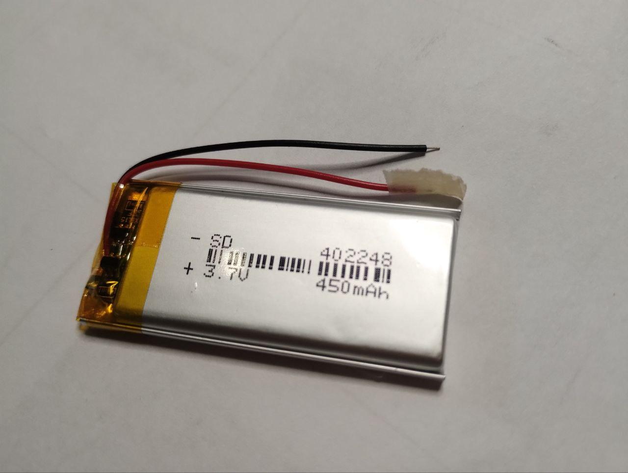 Акумулятор Li-pol 3.7V 450mAh 402250P(402248) із захистом