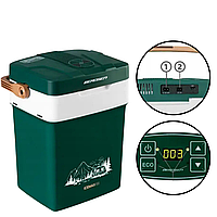 Туристический холодильник зеленого цвета Berdsen Icemax 32 литра 12/220В автохолодильник с подогревом