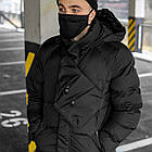 Чоловіча сумка слінг Cross Body через плече чорна з тканини нагрудна бананка на кожен день, фото 3