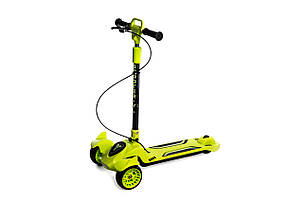Дитячий триколісний самокат "Scooter 699" з колесами, що світяться, і ручним гальмом., фото 1