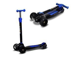 Складаний триколісний дитячий самокат "Scooter 1620" з колесами, що світяться, з музикою і світловими ефектами., фото 3