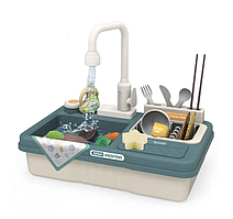 Дитяча іграшкова кухня-мийка G 768 A автоматична подача води, 23 аксесуари.