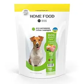 Home Food сухий корм для активних собак малих порід із ягням та рисом 0,7 кг