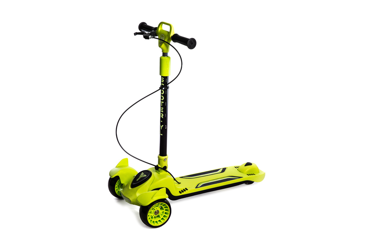 Складаний дитячий триколісний самокат "Scooter 699" з ручним гальмом і колесами, що світяться.