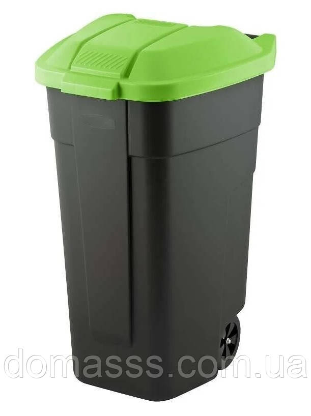 Сміттєвий контейнер на колесах 110L, Чорний, фото 1
