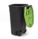 Сміттєвий контейнер на колесах 110L, Чорний, фото 2