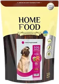 Home Food сухий корм для собак телятина з овочами та запашними травами 1,6 кг