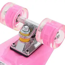 Дитячий пінні Penny Board скейт дека 55 х 15 см із ручкою для зручного перенесення, колеса зі світлом, фото 5