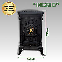 Печи буржуйки с конфоркой для дома Ingrid Чугунная печь варочная 9 кВт Печь буржуйка Eurokom