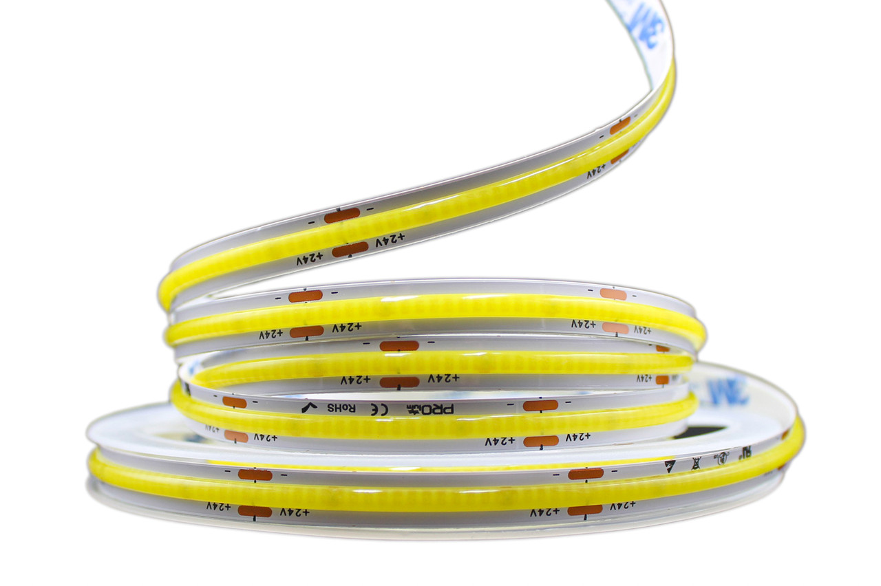Світлодіодна LED стрічка PROLUM™ 24V; СОВ; 480 LED; IP20; Series "PRO", Білий (5500-6000К)