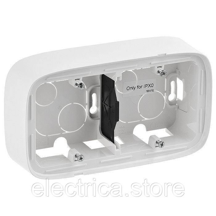 Коробка накладного монтажу 2 пости Valena ALLURE білий 755552, фото 1