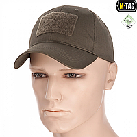 M-Tac бейсболка с липучкой Flex рип-стоп Dark Olive, тактическая кепка, военная кепка, армейская кепка олива