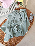 Дитячий мусліновий двошаровий легкий плед для новонародженого 135х100 см, фото 5