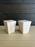 Меблеві ніжки і опори дерев'яні конус  квадрат H.100 / Квадрат-2, фото 3