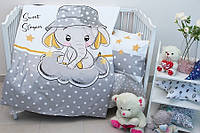 Детское постельное белье в кроватку ТМ PrimaTeks Sweet sleeper grey