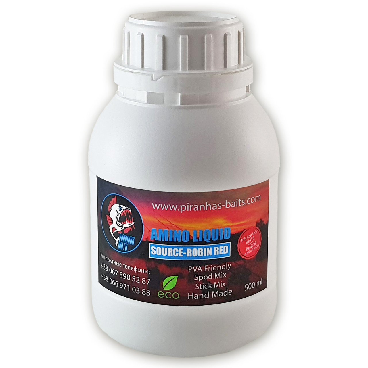 Ліквід Piranhas Baits Amino Liquid Source-Robin Red 500 ml