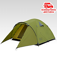 Палатки 3-х местные с тамбуром Tramp Двухслойная непромокаемая туристическая палатка для троих с 2 входами