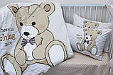 Дитяча постільна білизна у ліжечко ТМ PrimaTeks Teddy begie, фото 3