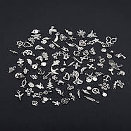 100 унікальних підвісок з нержавіючої сталі | Набір шармів | Шармики для прикрас | №9 slv, фото 2