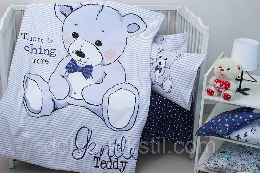 Дитяча постільна білизна у ліжечко ТМ PrimaTeks Teddy blue