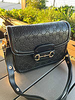Женская сумка черная Gucci Гуччи на плечо маленькая черная сумочка, Gucci сумки